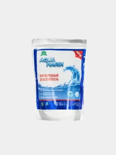 Кислородный очиститель, отбеливатель и пятновыводитель Aqua Marin, 450 г, без запаха, безопасный