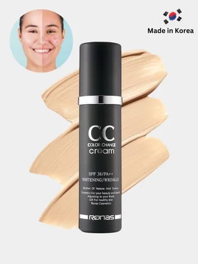 Ronas CC крем, с SPF-защитой, естественный макияж, 50 мл, CC Cream Color Change — BLOOME-RONAS