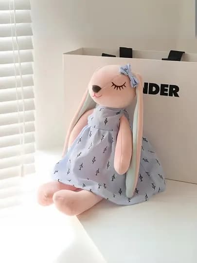 Мягкая игрушка зайка, спящая засыпайка для сна — KIDZTOY-TY2BUNNY