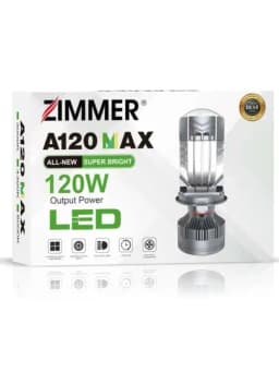 Светодиодные лампы Zimmer a120 120w Led, для легковых автомобилей, H4, мощность 75-120 Вт