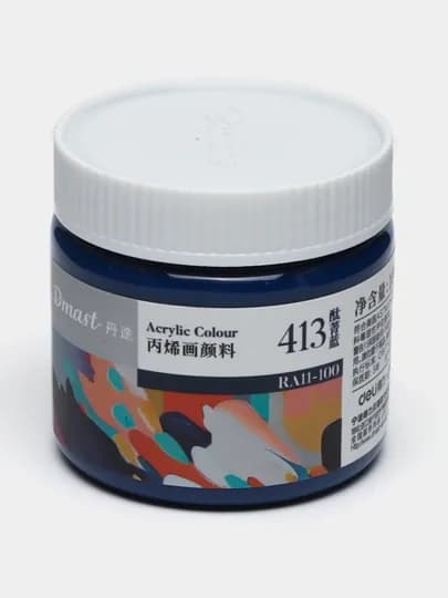 Краска акриловая в банке Dmast Deli RA11-100-413 Phthalocyanine Blue, 100 мл — ДЕЛИ-P152AFB