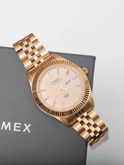 Женские наручные часы Timex Waterbury Legacy Boyfriend — TELLER-2U78500-ЗОЛОТ