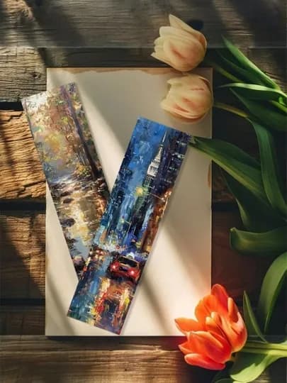 Картонные закладки для книг, 5 штук, случайный выбор, разный внешний вид — NOTEVIX-BOOKMARK-ТЕМНРОЗ