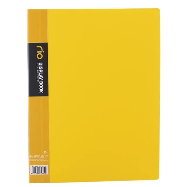 "Rio Display Book A4" nomli 60 varaqli hujjatlar va kanselariya buyumlari uchun jild (Yellow)