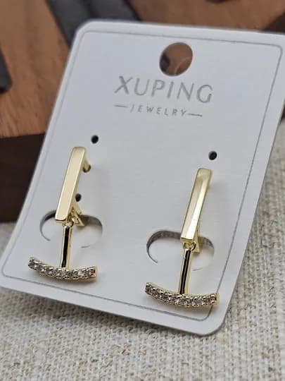 Серьги для девочек и женщин, Xuping — 1001PRT-XUPINGF-БЕЖЕВ