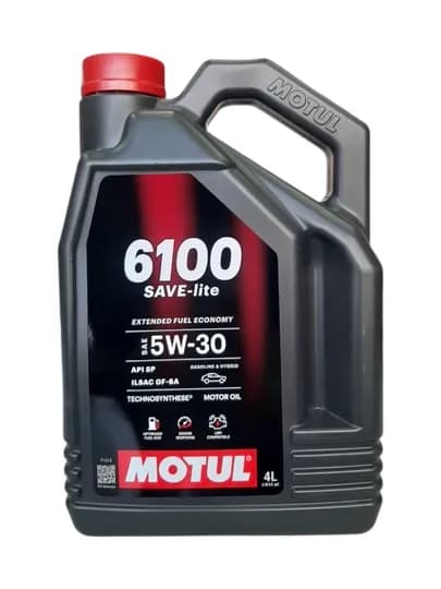 Моторное масло MOTUL 6100 SAVE-Lite 5W-30 4L — синтетическое масло для гибридных авто