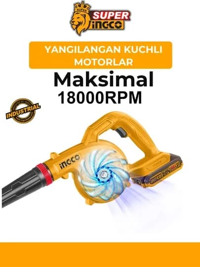 Аккумуляторная воздуходувка 20 В INGCO CABLI20028