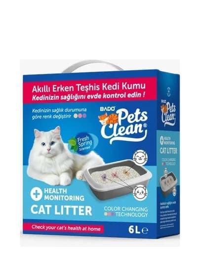 Диагностический наполнитель для кошек Bado Pets Clean с индикатором здоровья, 6 л — PETPLAN-PETSCLEANR