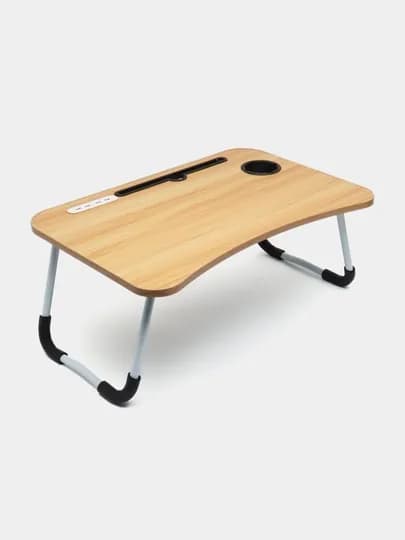 Стол для ноутбука + USB-порт, светодиодная подсветка, складной, 60 * 40 * 28 см — KHAN-5629895-БРОНЗ-65665