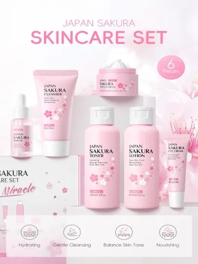 Подарочный набор косметики, подарок, уход за лицом и телом, Beauty Box — EASYLIF-SAKURA