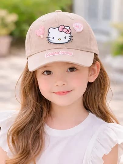 Hello kitty, детская кепка, кепка для девочки, розовый дизайн, головной убор для детей