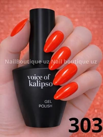 Voice of Calipso Gel Polish профессиональный гель-лак с глубоким цветом и стойким блеском — UZNAIL-КАЛИПСО4-ОРАНЖ