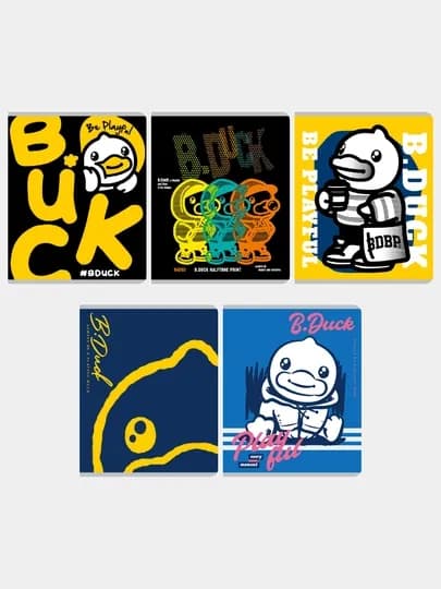 Тетрадь, А5, 48 листов, клетка, "DUCK" 5 шт