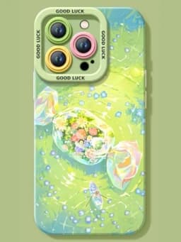 Чехол для iPhone 13, 14, 15, 16, 17, Pro, 13про, 14про, 15про, 16про, 16про макс, 17про — LAFIER-AYFONCHEH-ЛАЙМ-13про