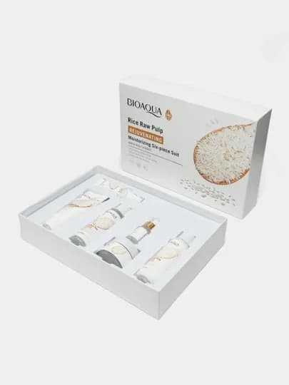 Мини-набор для ухода за лицом Bioaqua 5 в 1, против старения, с экстрактом риса — VILORYA-NABOR