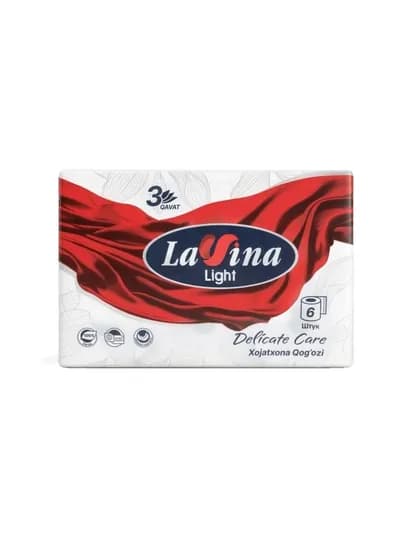 Туалетная бумага Lavina, 3 слоя, 6 рулонов в упаковке