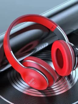 Беспроводные наушники P17 Bluetooth 5.0 – водостойкие IPX5, накладные, с мощным звуком — BIGTIME-0000022-КРАСН