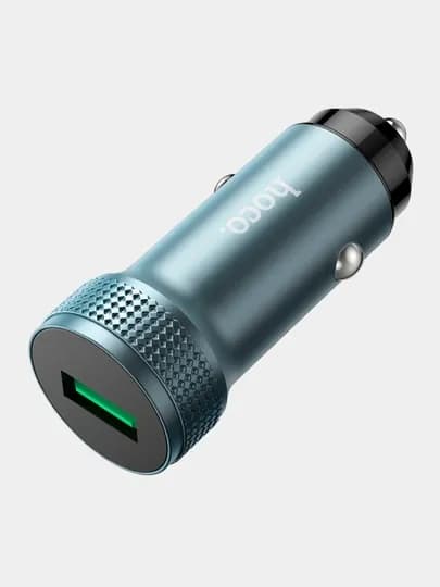 Автомобильное зарядное устройство, Hoco Z49A Level с портом, QC3.0, 18W + набор с кабелем — SPPHONE-HOCZ49A-СЕРМЕТ-Z49ATYP