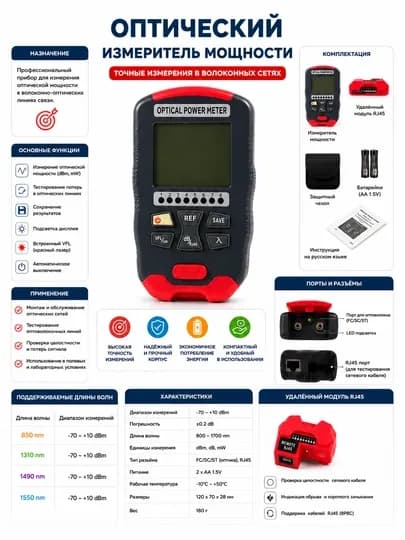 Измеритель оптической мощности — BUYT-IZMIRITEL-БАГРОВ