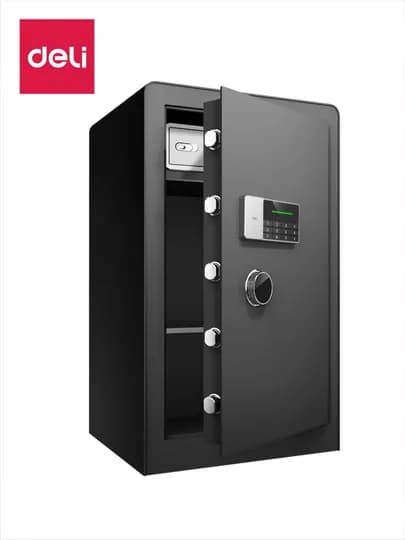Сейф ET553 Deli 800*480*420мм, электронный код + ключ, черный, 49 кг — DFDELI-ET553-ЧЕРН