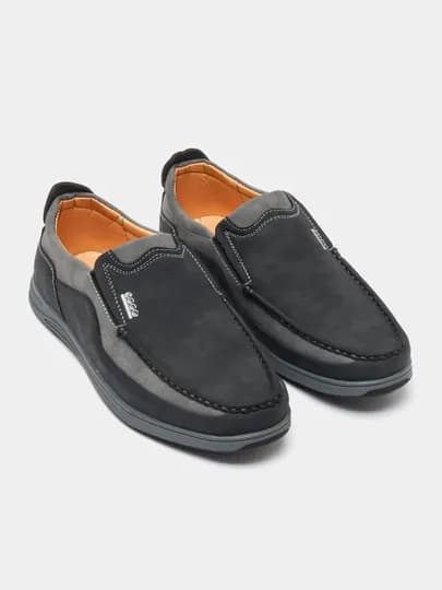 Туфли мужские, мокасины, кожаные — BRAND5-ECCO-СЕРЫЙ-43