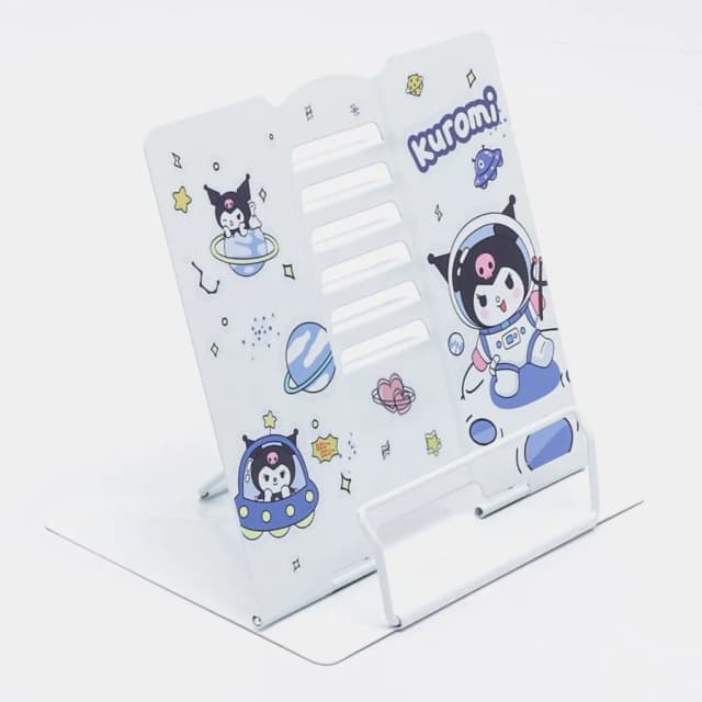 Kuromi Vision Protector kitob va planshet stendi, buklanadigan, A5 (oq)