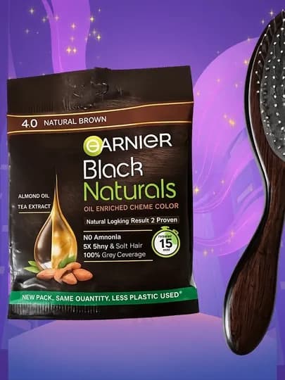 Краска для волос Garnier Black Naturals 4.0 Natural Brown без аммиака, натуральный цвет — 3548745-XINA-ЧЕРН