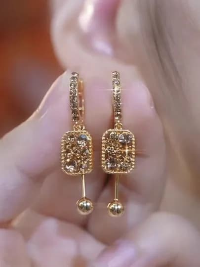 Модные серебряные серьги для женщин и девушек — ZARINA3-ZIRAK-ОРАНЖ-YSL