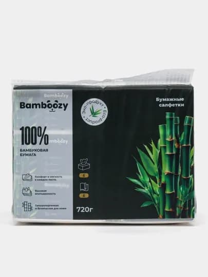 Бамбуковые салфетки Bamboozy, 6 слоев, белые