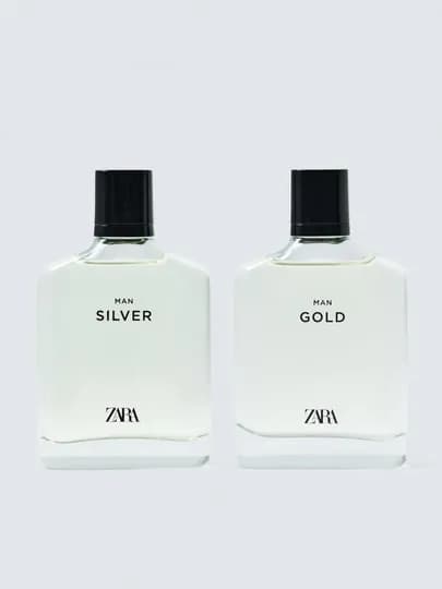 Туалетная вода для мужчин ZARA Silver 100 мл + Gold 100 мл