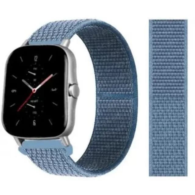 Ремешок нейлоновый Amazfit, Haylou, Samsung, Huawei 22 мм (Синий)