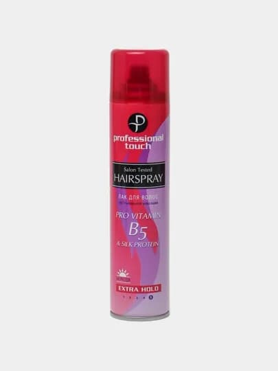 Лак для волос Professional Touch vitamin B5 & Silk Protein, экстрасильная фиксация, 265 мл — SPLAT-P0C14C7