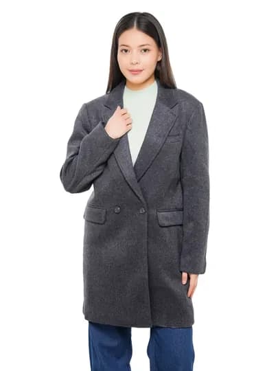 TERRA PRO женское пальто из шерсти, средняя длина AW23WES-21008 — TERRA-21008-ТЕМНСЕР-L