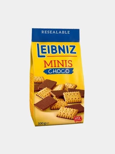 Печенье ''Leibniz Minis'', частично покрытое шоколадом, 100 г — TESS-P157313