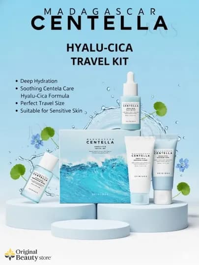 SKIN1004 Centella Travel Kit — серия мини-наборов ухода за лицом — 5757572-NABOR-ГОЛУБ