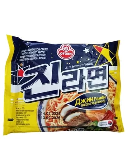 Лапша быстрого приготовления Оттоги Jin Ramen Mild, 120 г