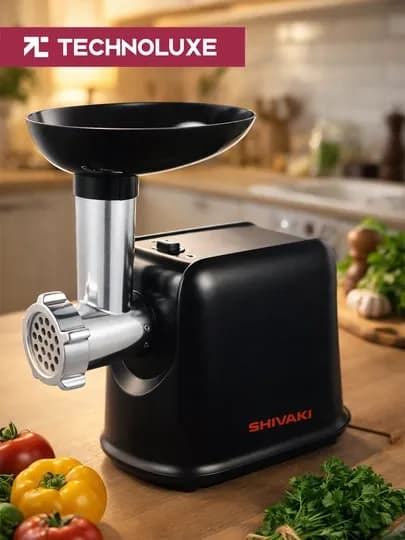 Мясорубка SHIVAKI-MG-1153, 1300 Вт, 1,5 кг/мин, решётки 5 мм и 7 мм