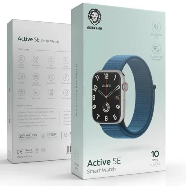 Смарт-часы Green Lion Active SE, 1.96" IPS, Bluetooth-звонки, NFC, защита IP67, магнитная