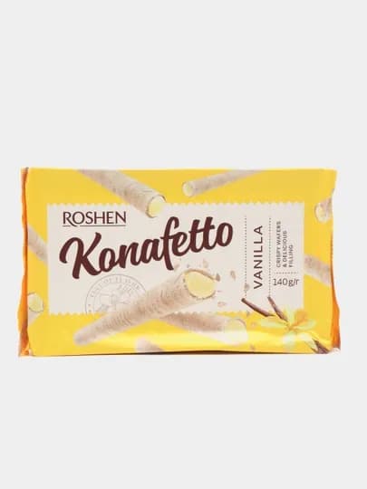 Вафельные трубочки Roshen Konafetto Vanilla, 140 г