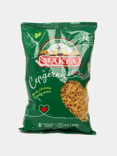 Макароны сердечки Makfa, 400 г