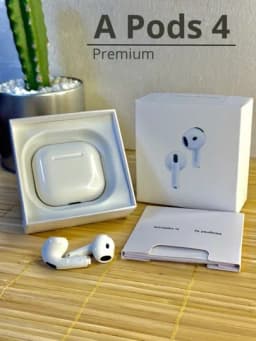Наушники A Pods 4, беспроводная Bluetooth - гарнитура, для iPhone и Android — MRACCE-AIRPODS4-БЕЛЫЙ