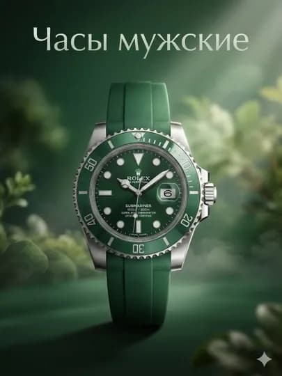 Часы мужские, rolex, наручные, часы, мужские часы — ZENORA-SOATROLEX1-ЗЕЛЕН