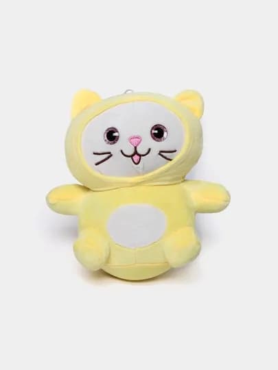 Мягкая игрушка, милый кот в капюшоне — PUSHMIR-CATWHAT-ЖЕЛТ-26SM