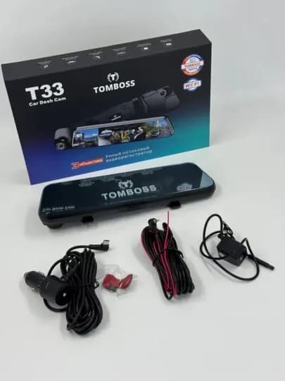 TOMBOSS T33, Wi-Fi-наблюдение, ночное видение, видеорегистратор с тремя камерами — 93-TOMBOSST33-ЧЕРН