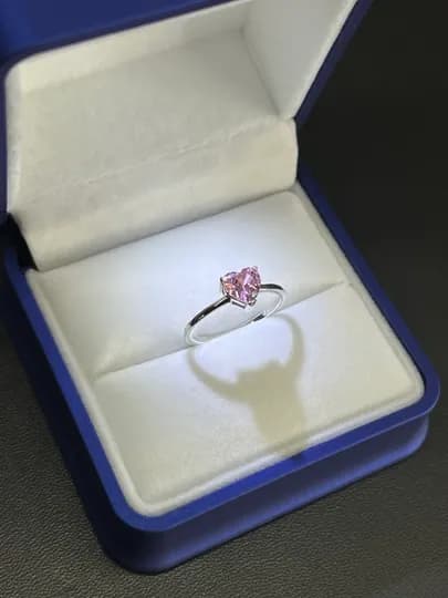 Серебряное кольцо 925 пробы, кольца для девушек и женщин, серебряные кольца — BEKSILV-RINGS8TIPS-РОЗОВ-17.5