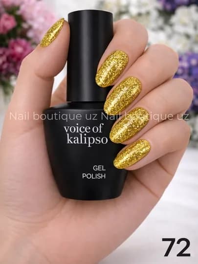 Voice of Calipso Gel Polish —профессиональный гель-лак с глубоким цветом и стойким блеском — UZNAIL-КАЛИПСО2-ЗОЛОТ