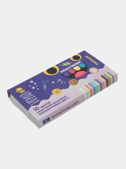 Пластилин Лео Играй LPMCR-0110, перламутровые цвета, 10 цветов, 120 г