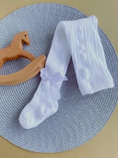 Детские колготки Defne Bebe для осенние, средней плотности, однотонные — MITESO-DETKOLG-БЕЛЫЙ-4 года
