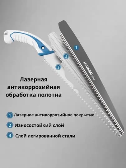 Садовая пила HYUNDAI 270 - 300 - 350 мм — H1990-САДОВАЯПИЛА-270mm