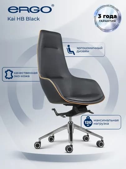 Офисное кресло ERGO Kai HB Black